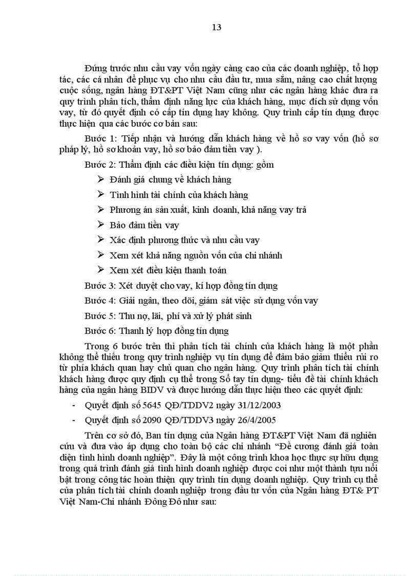 image for page Giải pháp nâng cao chất lượng công tác phân tích tài chính doanh nghiệp trong hoạt động tín dụng của Ngân hàng Đầu tư và Phát triển Việt Nam- Chi nhánh Đông Đô