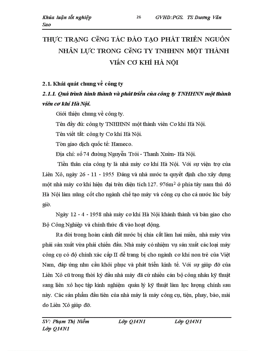 image for page Đào tạo phát triển nguồn nhân lực trong công ty TNHHNN một thành viên Cơ khí Hà Nội. Một số giải pháp nhằm hoàn thiện công tác trên