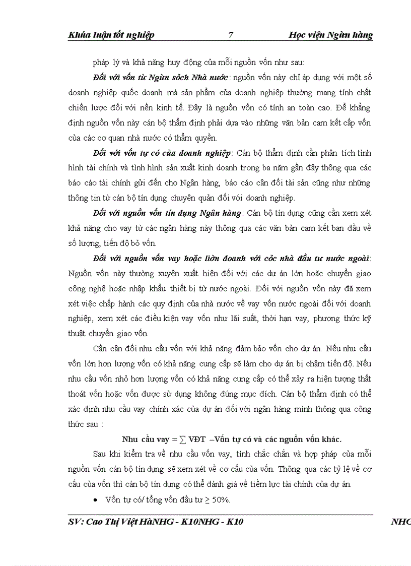 image for page Giải pháp nâng cao chất lương công tác thẩm định tài chính dự án đầu tư tại NHNo & PTNT Chi nhánh Thăng Long