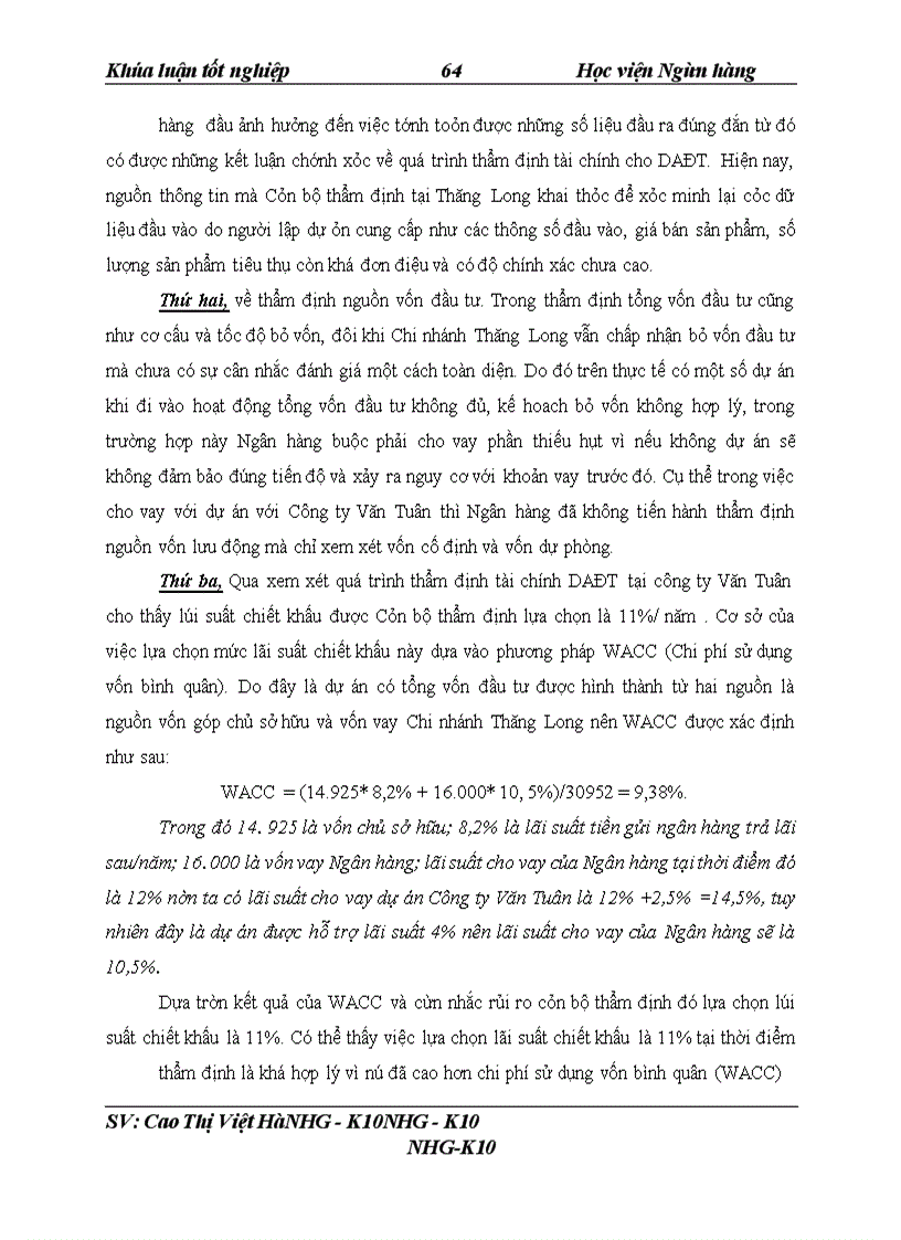 image for page Giải pháp nâng cao chất lương công tác thẩm định tài chính dự án đầu tư tại NHNo & PTNT Chi nhánh Thăng Long