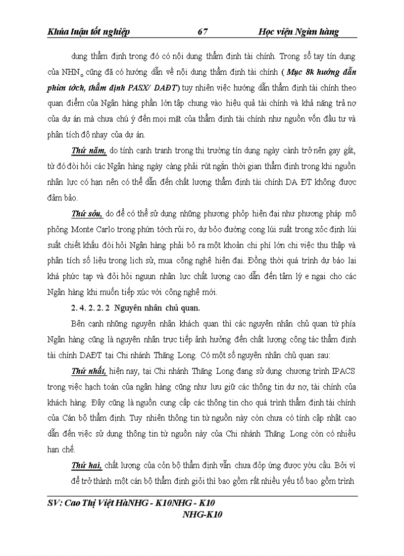 image for page Giải pháp nâng cao chất lương công tác thẩm định tài chính dự án đầu tư tại NHNo & PTNT Chi nhánh Thăng Long