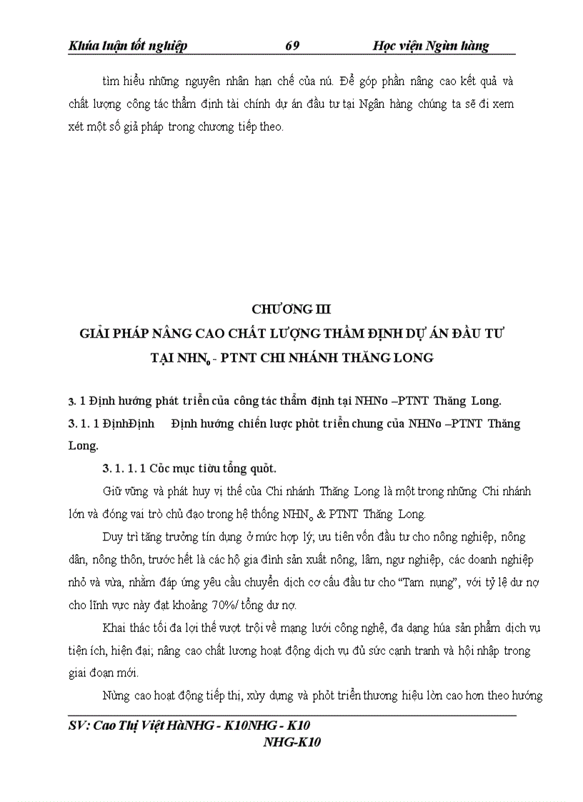 image for page Giải pháp nâng cao chất lương công tác thẩm định tài chính dự án đầu tư tại NHNo & PTNT Chi nhánh Thăng Long