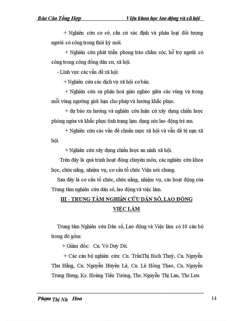 image for page Báo cáo Tổng Hợp Viện Khoa học lao động và xã hội