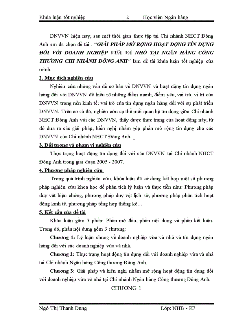 image for page Giải pháp mở rộng hoạt động tín dụng đối với doanh nghiệp vừa và nhỏ tại ngân hàng công thương chi nhánh Đông Anh