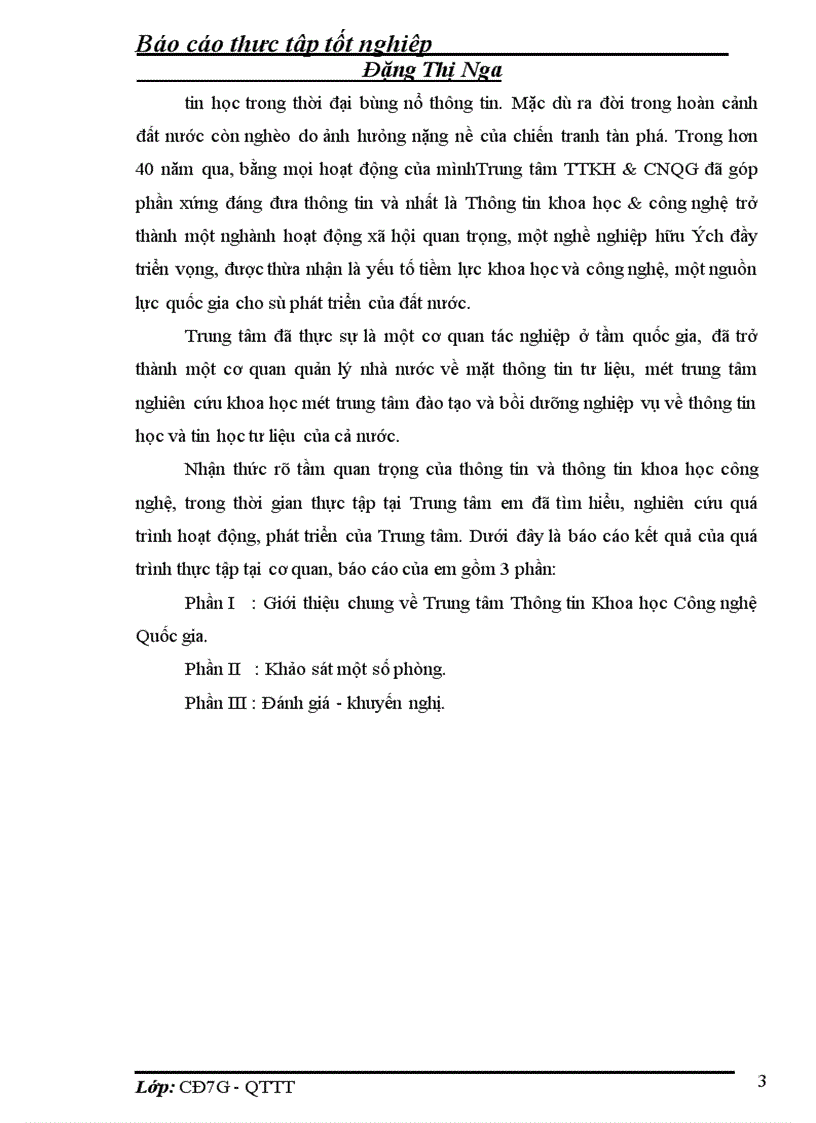 image for page Thực tập tốt nghiệp Trung tâm Thông tin Khoa học Công nghệ Quốc gia