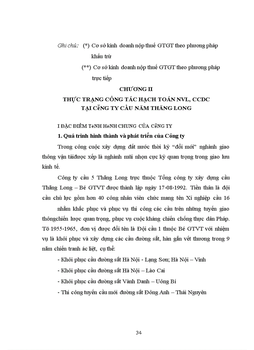 image for page Hoàn thiện công tác hạch toán nguyên vật liệu, công cụ dụng cụ tại Công ty Cầu 5 Thăng Long