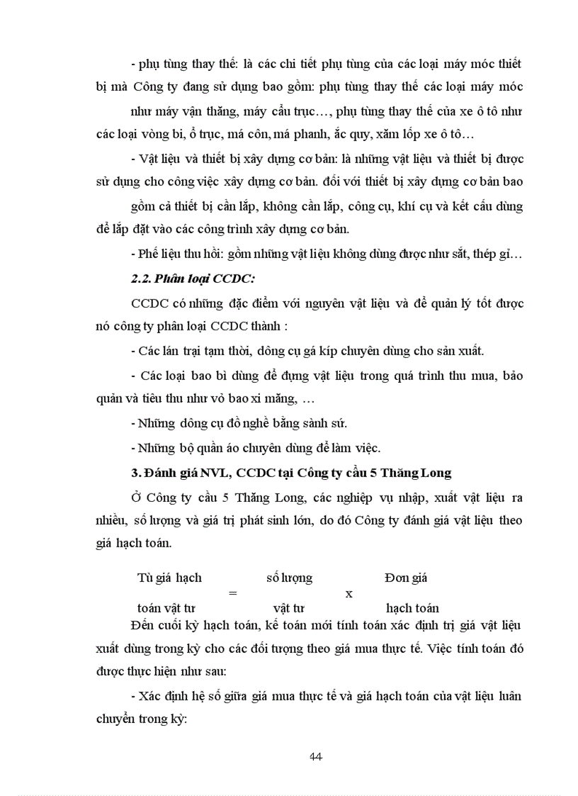 image for page Hoàn thiện công tác hạch toán nguyên vật liệu, công cụ dụng cụ tại Công ty Cầu 5 Thăng Long