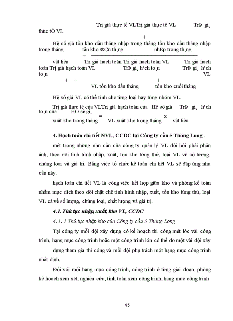 image for page Hoàn thiện công tác hạch toán nguyên vật liệu, công cụ dụng cụ tại Công ty Cầu 5 Thăng Long