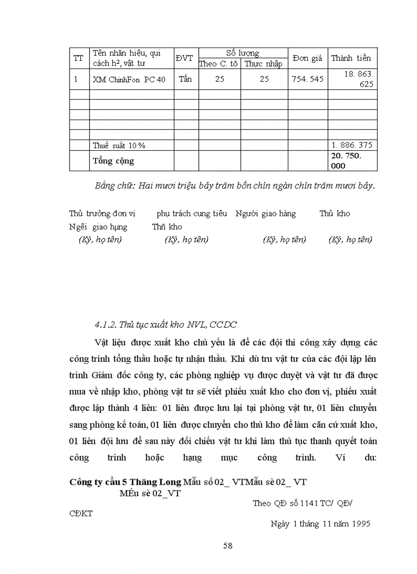 image for page Hoàn thiện công tác hạch toán nguyên vật liệu, công cụ dụng cụ tại Công ty Cầu 5 Thăng Long