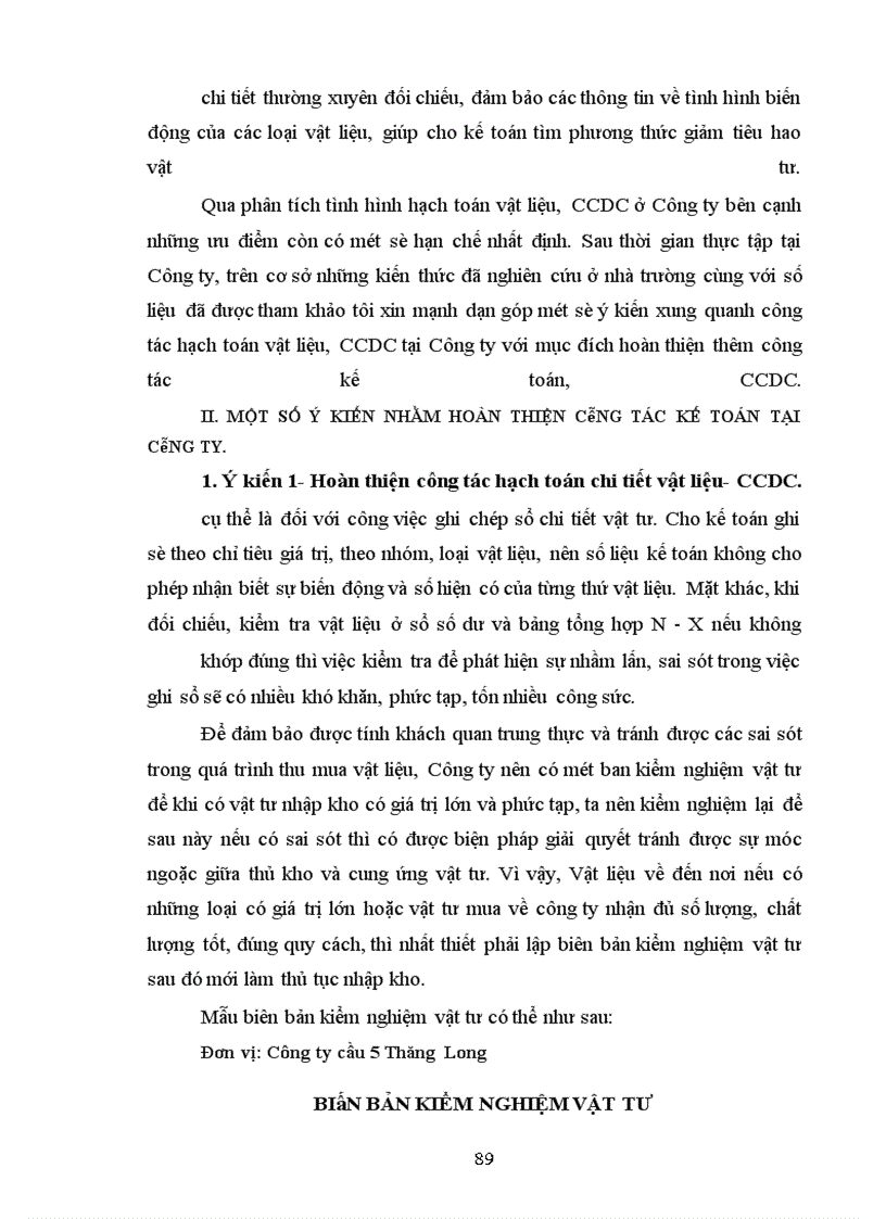 image for page Hoàn thiện công tác hạch toán nguyên vật liệu, công cụ dụng cụ tại Công ty Cầu 5 Thăng Long