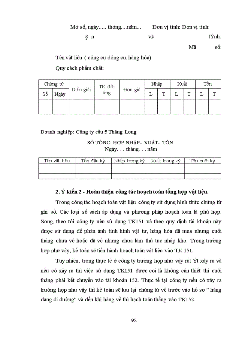 image for page Hoàn thiện công tác hạch toán nguyên vật liệu, công cụ dụng cụ tại Công ty Cầu 5 Thăng Long