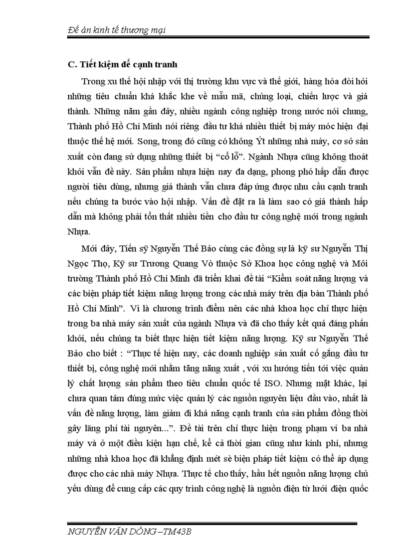 image for page Thực trạng tiết kiệm vật tư trong hoạt động sản xuất kinh doanh của doanh nghiệp