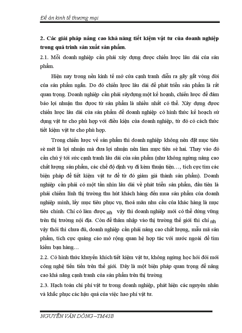 image for page Thực trạng tiết kiệm vật tư trong hoạt động sản xuất kinh doanh của doanh nghiệp