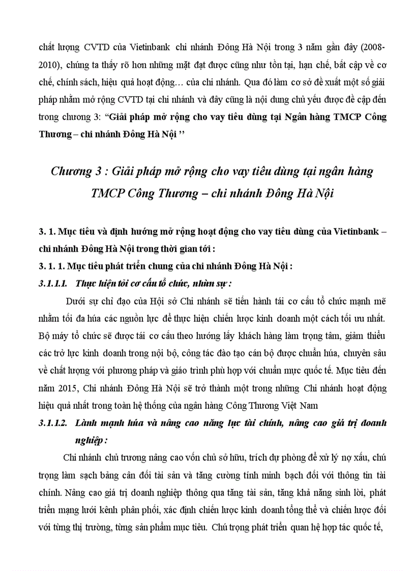 image for page Giải pháp mở rộng cho vay tiêu dùng tại Ngân Hàng TMCP Công Thương Việt Nam – chi nhánh Đông Hà Nội