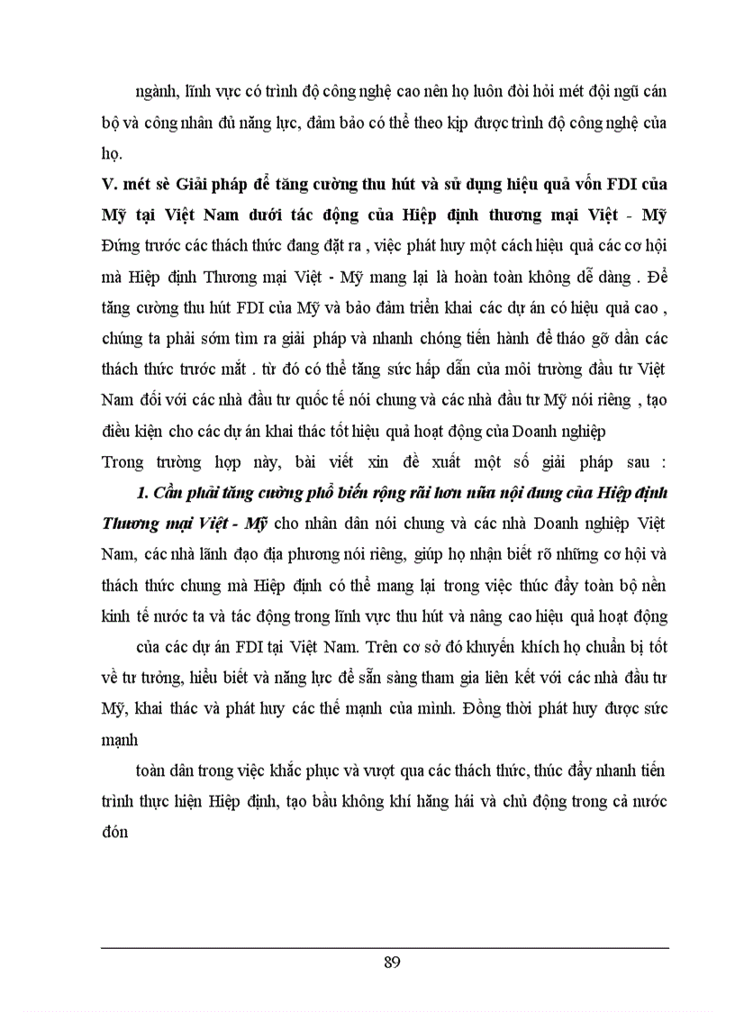 image for page Một số giải pháp nhằm tăng cường thu hút và sử dụng hiệu quả vốn đầu tư trực tiếp nước ngoài của Mỹ tại Việt Nam