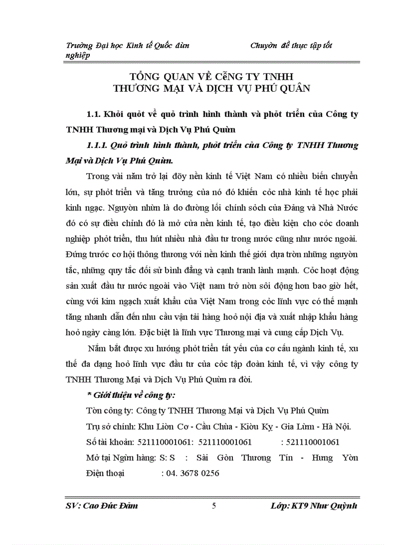 image for page Kế toán bán hàng và xác định kết quả kinh doanh tại công ty TNHH Thương mại và dịch vụ Phú Quân l