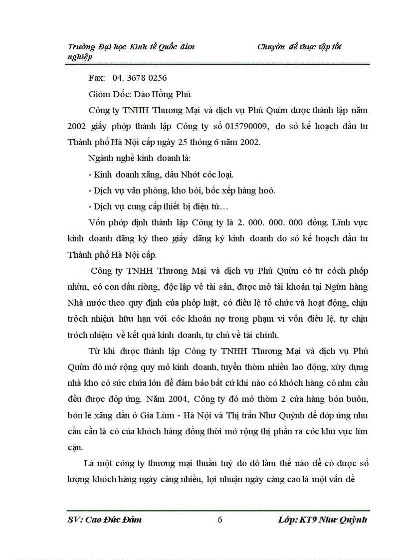 image for page Kế toán bán hàng và xác định kết quả kinh doanh tại công ty TNHH Thương mại và dịch vụ Phú Quân l