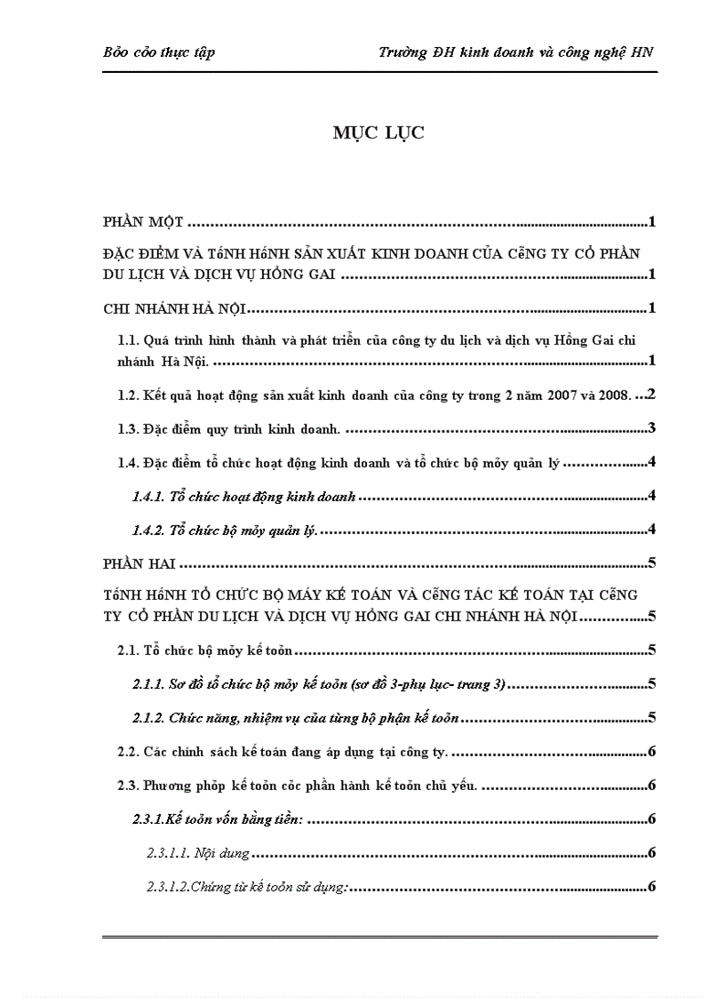 image for page Tổ chức bộ máy kế toán và công tác kế toán tại công ty cổ phần du lịch và dịch vụ Hồng Gai chi nhánh Hà Nội