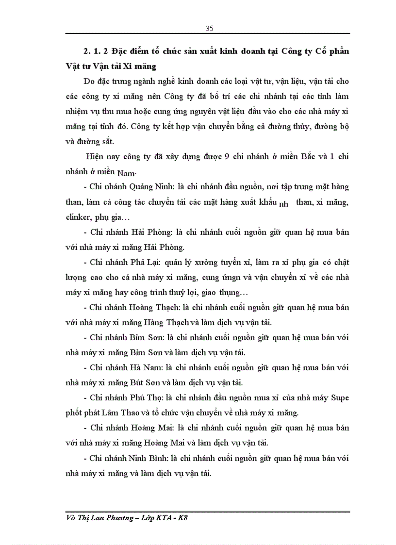 image for page Kế toán bán hàng và xác định kết quả kinh doanh tại Công ty cổ phần Vật tư Vận tải Xi măng