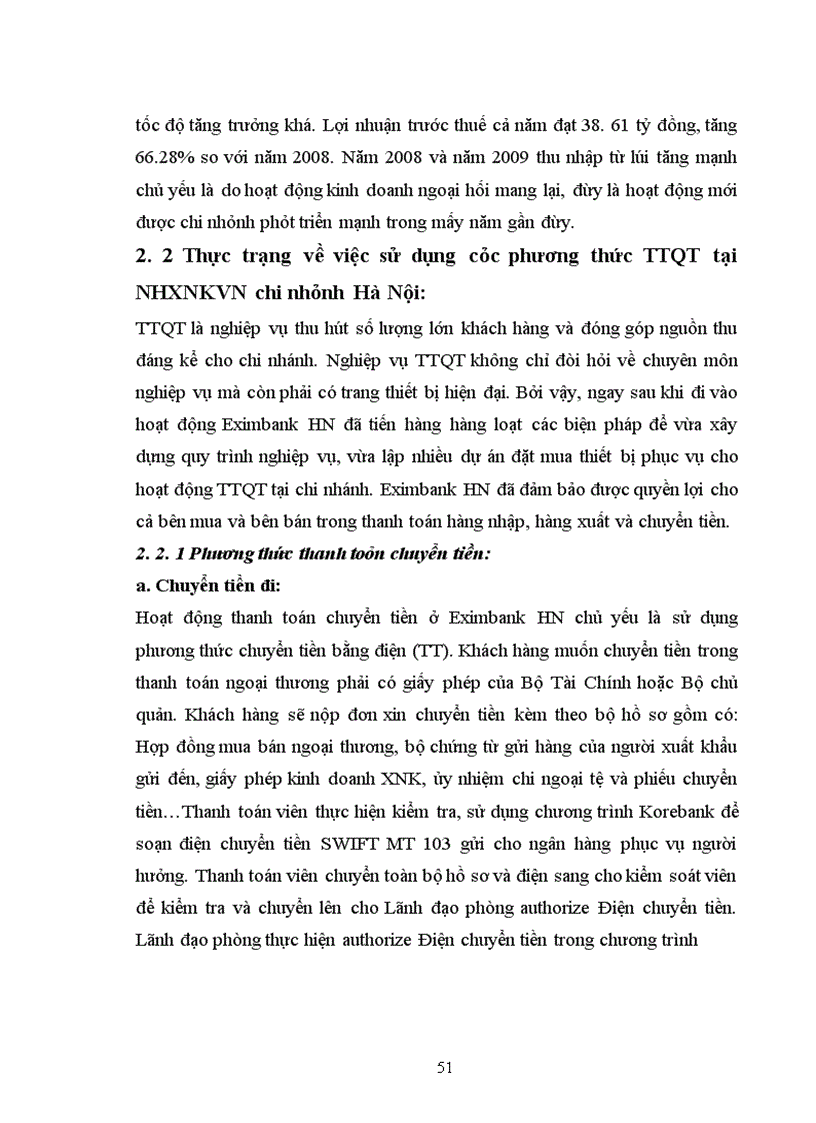 image for page Giải pháp nâng cao hiệu quả của các phương thức TTQT tại Ngân hàng TMCP xuất nhập khẩu Việt Nam chi nhánh Hà Nội