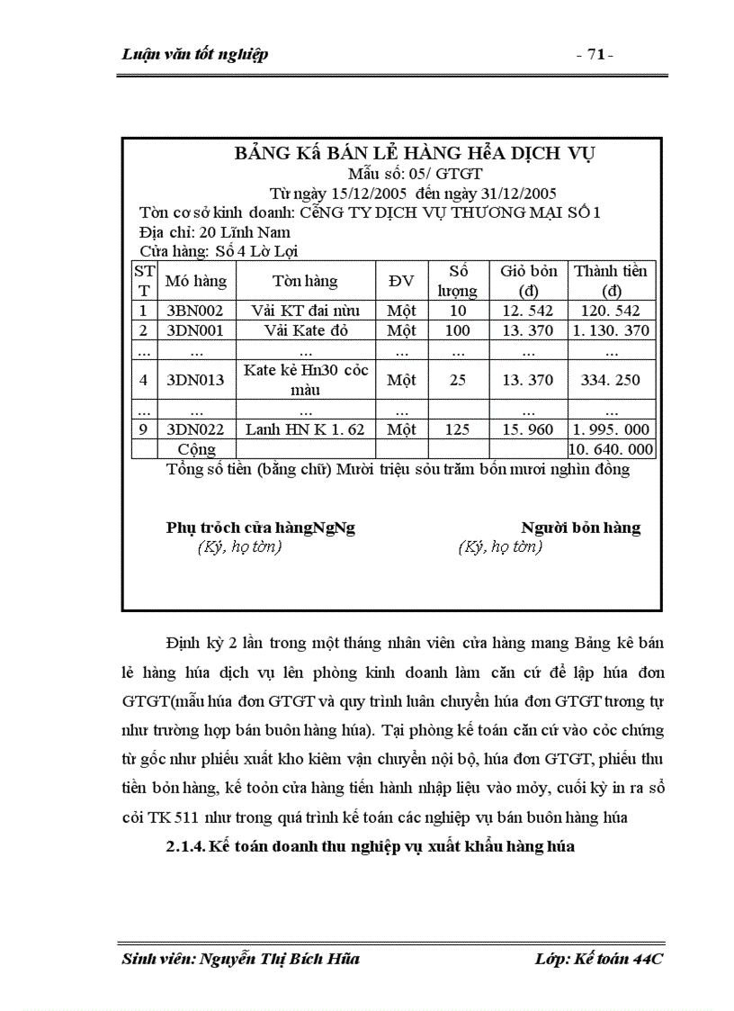 image for page Hoàn thiện kế toán tiêu thụ và xác định kết quả tiêu thụ hàng hóa tại Công ty Dịch Vụ Thương Mại số1