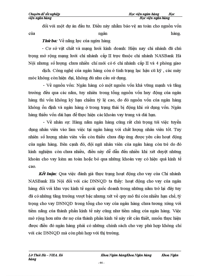 image for page Giải pháp mở rộng tín dụng đối với các Doanh nghiệp ngoài quốc doanh tại chi nhánh NHTM cổ phần Bắc Á Hà Nội