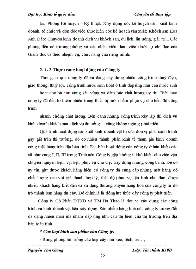 image for page Hoàn thiện phân tích tài chính tại Công Ty Cổ phần Đầu tư xây dựng và Thương mại Hà Thao
