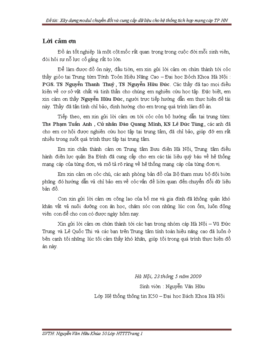 image for page Xây dựng modul chuyển đổi và cung cấp dữ liệu cho hệ thống tích hợp mạng cáp TP HN