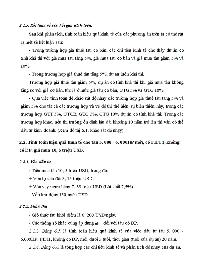 image for page Phân tích tài chính dự án đầu tư phát triển đội tầu dịch vụ