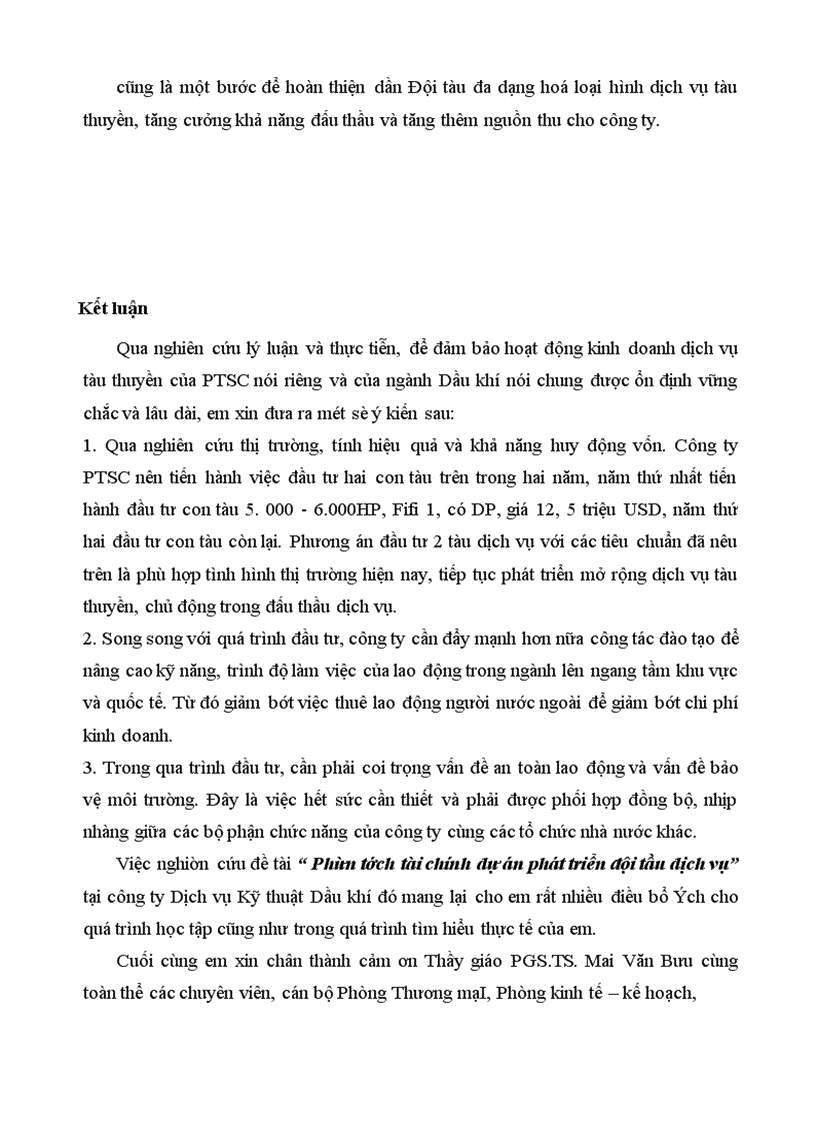 image for page Phân tích tài chính dự án đầu tư phát triển đội tầu dịch vụ