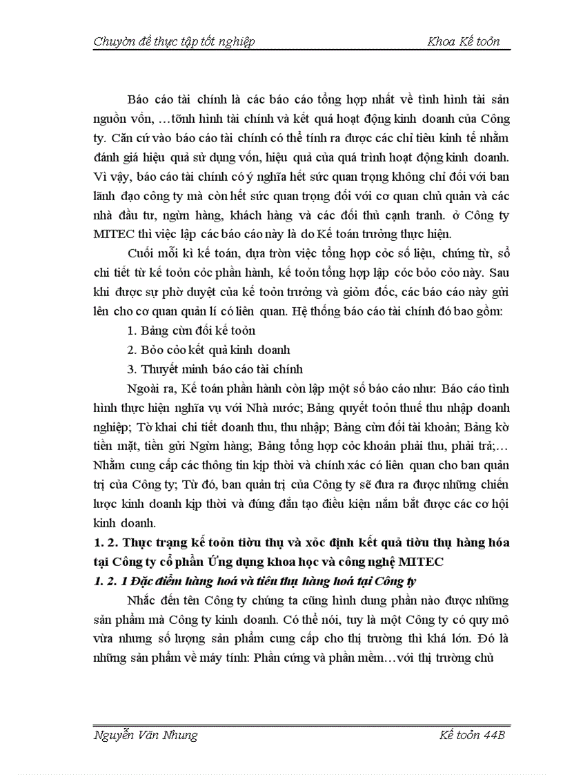 image for page Hoàn thiện kế toán tiêu thụ và xác định kết quả tiêu thụ hàng hoá tại Công ty cổ phần ứng dụng khoa học và kỹ thuật MITEC