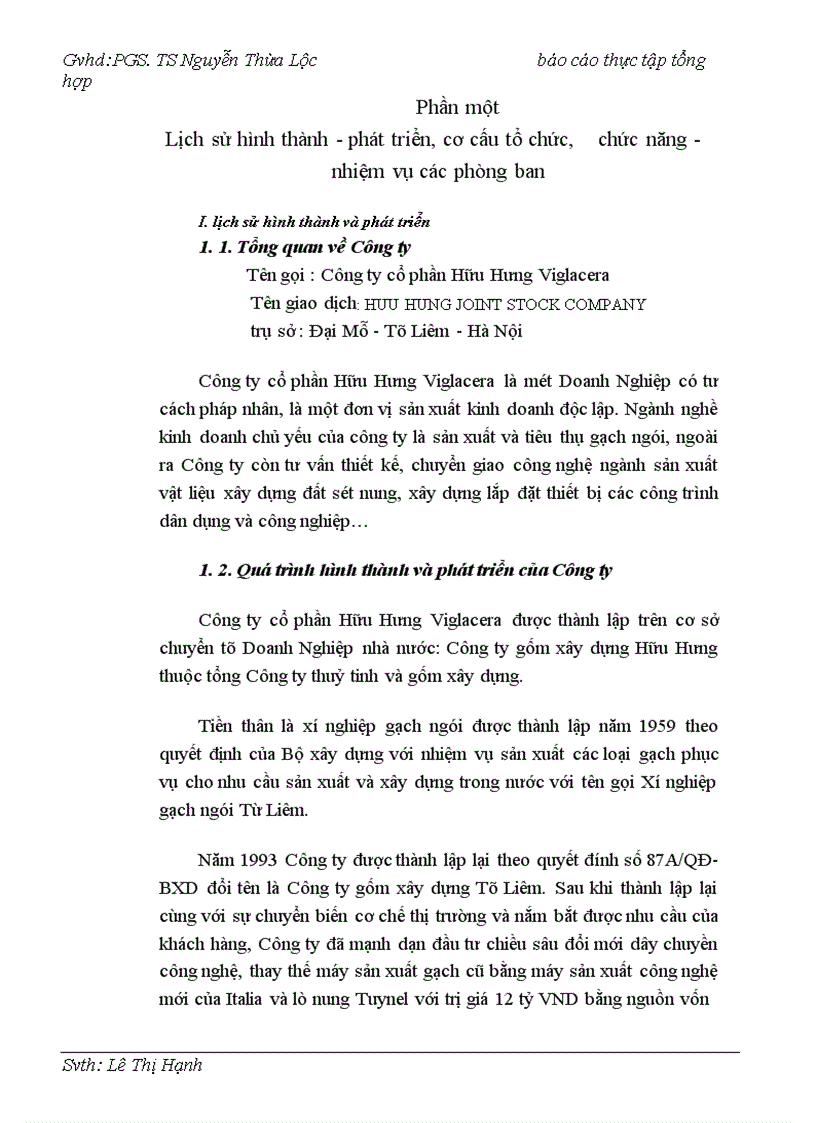 image for page Quản trị vốn ở Công ty cổ phần Hữu Hưng Viglacera - thực trạng và giải pháp