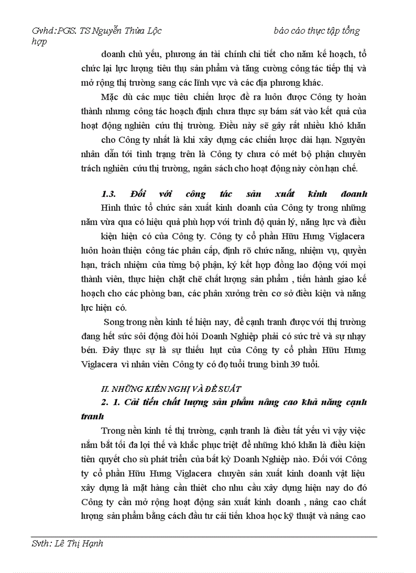 image for page Quản trị vốn ở Công ty cổ phần Hữu Hưng Viglacera - thực trạng và giải pháp