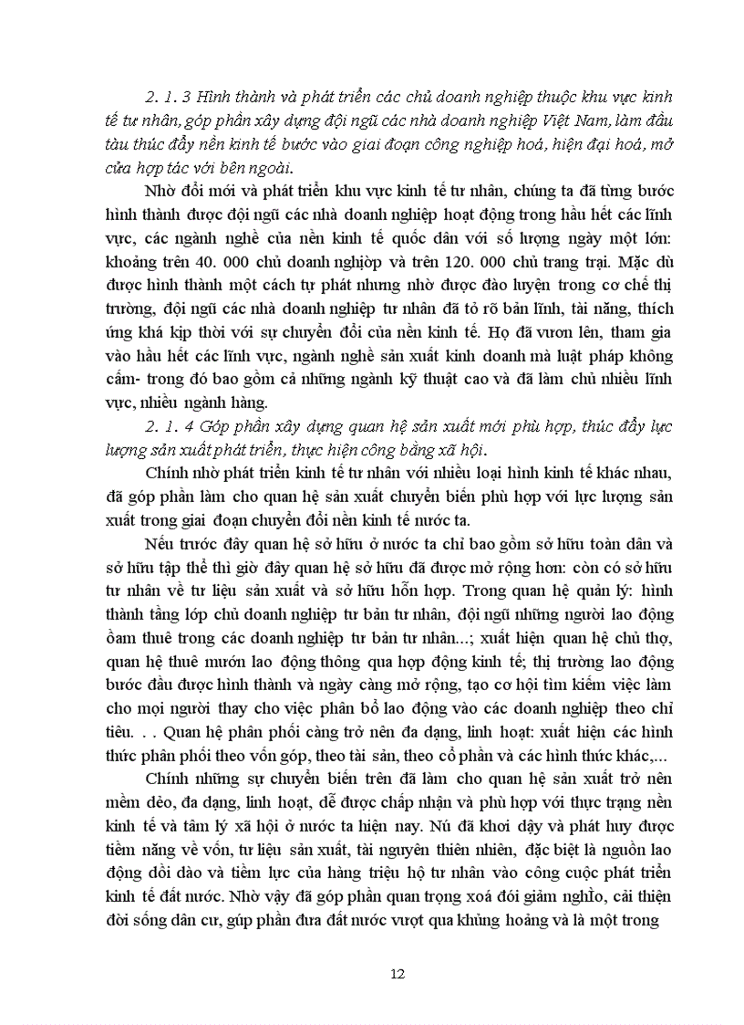 image for page Thực trạng của kinh tế tư nhân trong quá trình hình thành và phát triển kinh tế thị trường định hướng xã hội chủ nghĩa ở việt nam
