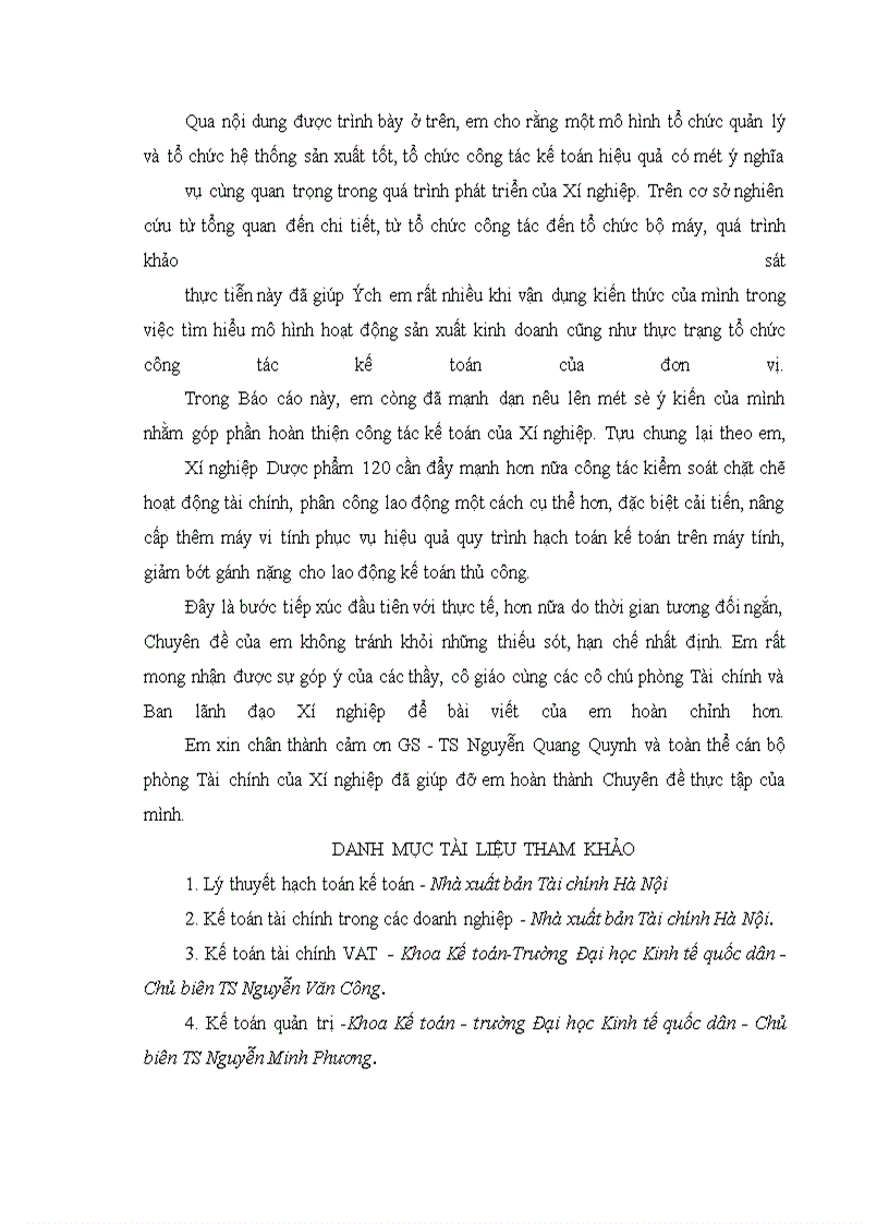 image for page Phương hướng hoàn thiện tổ chức kế toán tại Xí nghiệp Dược phẩm 120.