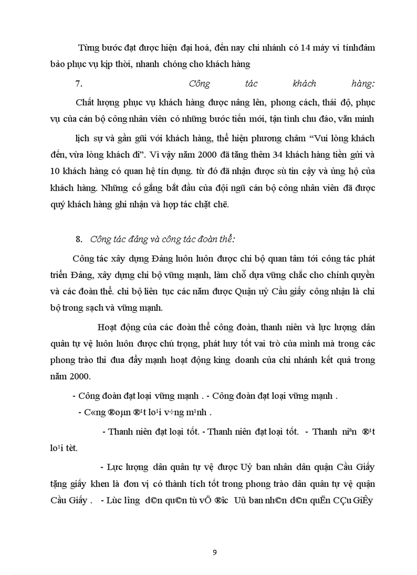 image for page Các hoạt động chủ yếu của chi nhánh Ngân hàng Đầu Tư và Phát Triển Từ Liêm Hà Nội
