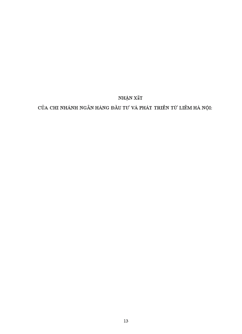 image for page Các hoạt động chủ yếu của chi nhánh Ngân hàng Đầu Tư và Phát Triển Từ Liêm Hà Nội