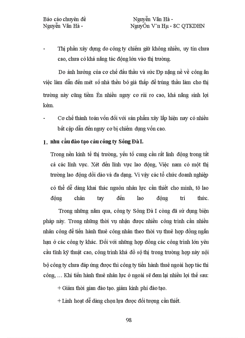 image for page Phương hướng nâng cao kết quả công tác đào tạo và phát triển nguồn nhân lực của Công ty sông Đà I