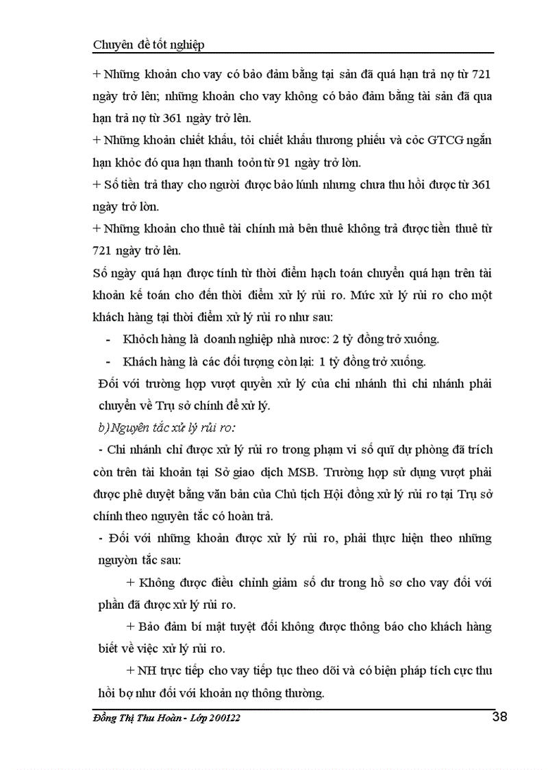 image for page Giải pháp hoàn thiện nghiệp vụ kế toán trích lập và sử dụng dự phòng để xử lý rủi ro tín dụng tại NH Hàng Hải – Chi nhánh Hà nội.