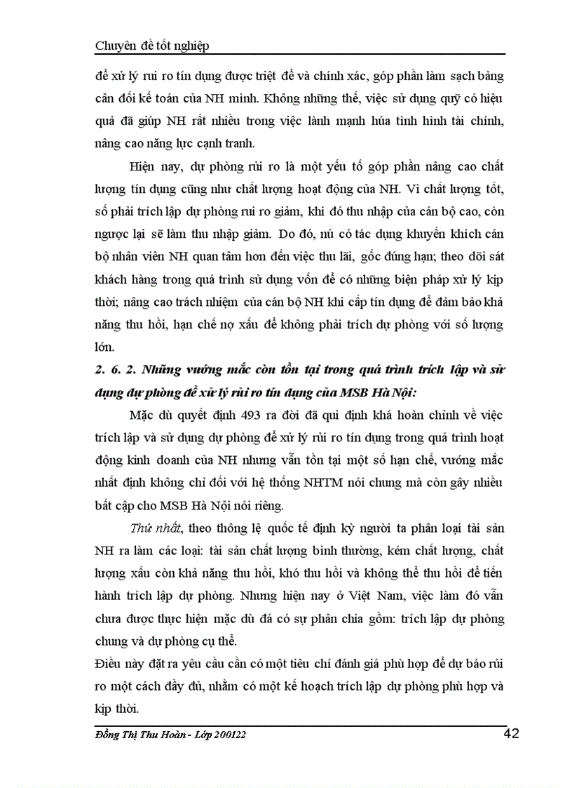 image for page Giải pháp hoàn thiện nghiệp vụ kế toán trích lập và sử dụng dự phòng để xử lý rủi ro tín dụng tại NH Hàng Hải – Chi nhánh Hà nội.