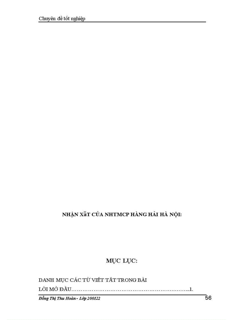 image for page Giải pháp hoàn thiện nghiệp vụ kế toán trích lập và sử dụng dự phòng để xử lý rủi ro tín dụng tại NH Hàng Hải – Chi nhánh Hà nội.
