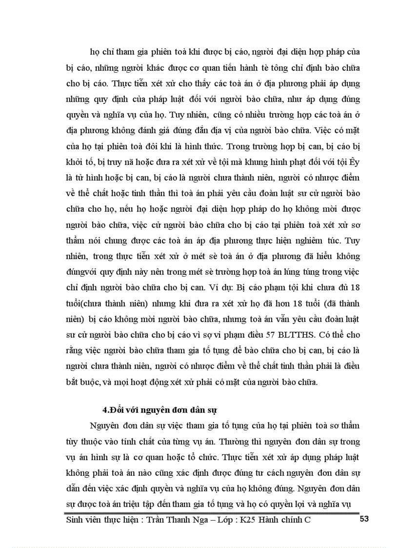 image for page Những quy định của Pháp luật về việc tham gia phiên toà xét xử sơ thẩm của những người tham gia tố tụng và thực tế áp dụng các quy định này tại Toà án địa phương