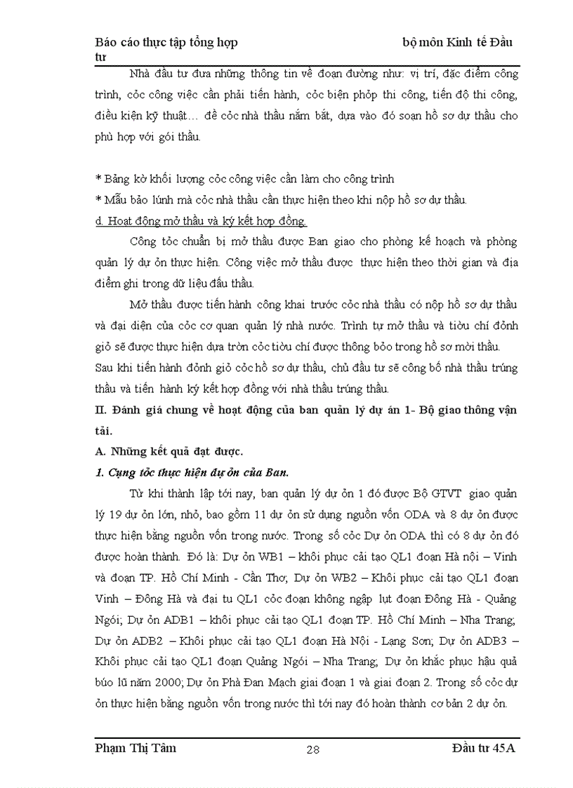 image for page Báo cáo thực tập tổng hợp: ban quản lý dự án 1- bộ giao thông vận tải