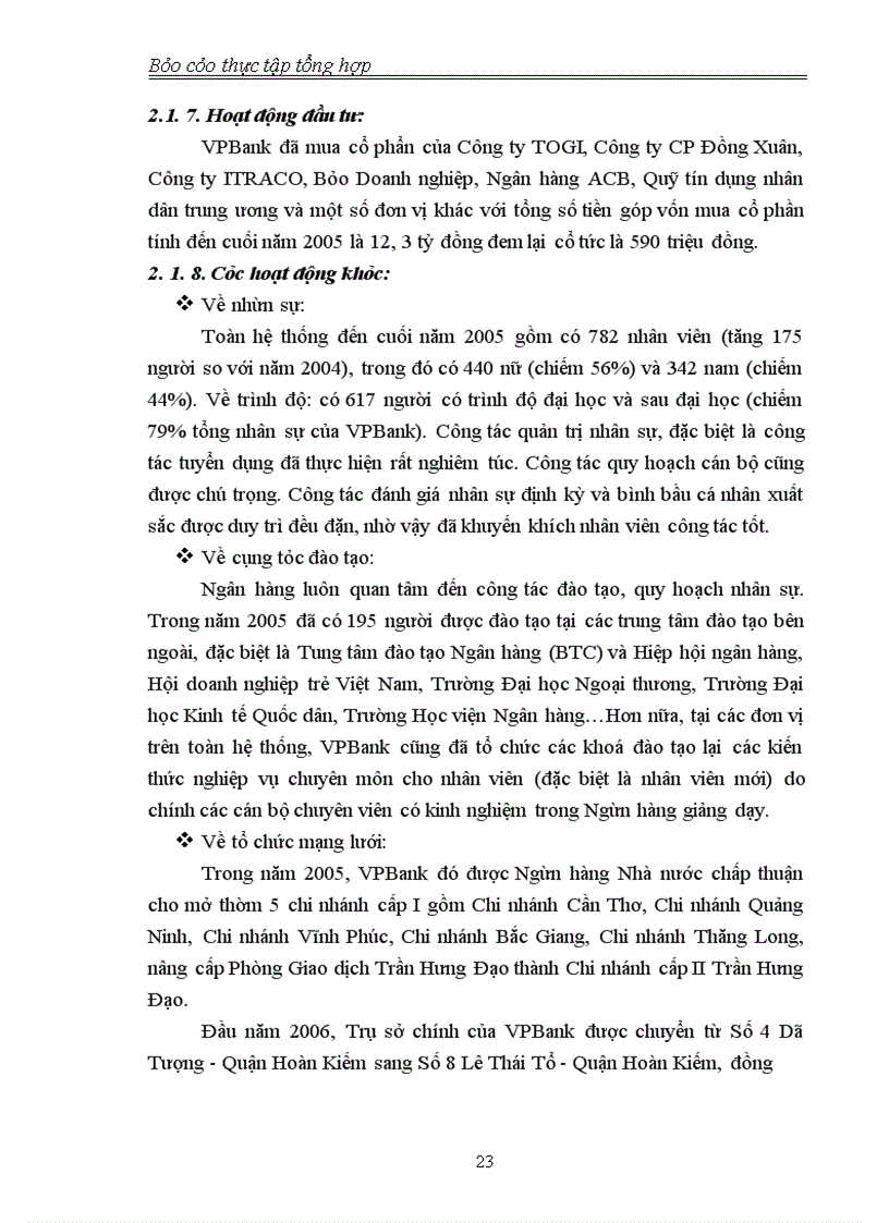 image for page Báo cáo thực tập tổng hợp tại VPBank Chi nhánh Thăng Long.