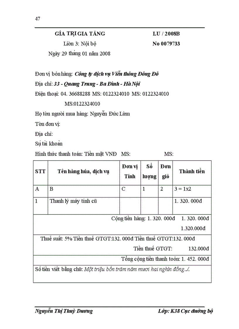 image for page Tìm hiểu công tác kế toán tại công ty Cổ phần dịch vụ viễn thông Đông Đô