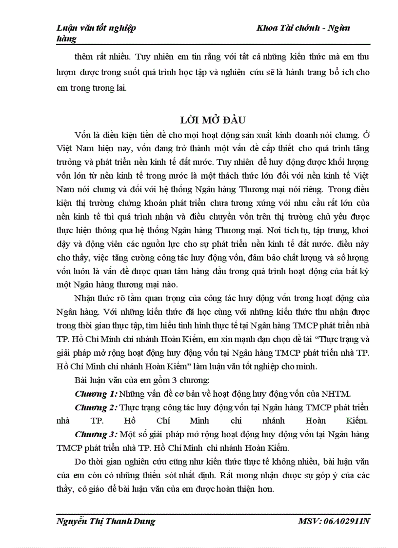 image for page Thực trạng và giải pháp mở rộng hoạt động huy động vốn tại Ngân hàng TMCP phát triển nhà TP. Hồ Chí Minh chi nhánh Hoàn Kiếm
