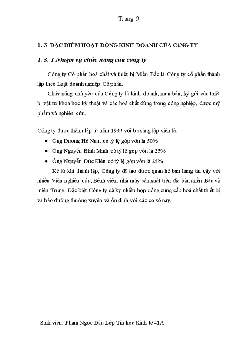 image for page Báo cáo thực tập tại công ty cổ phần hoá chất và thiết bị Miền Bắc