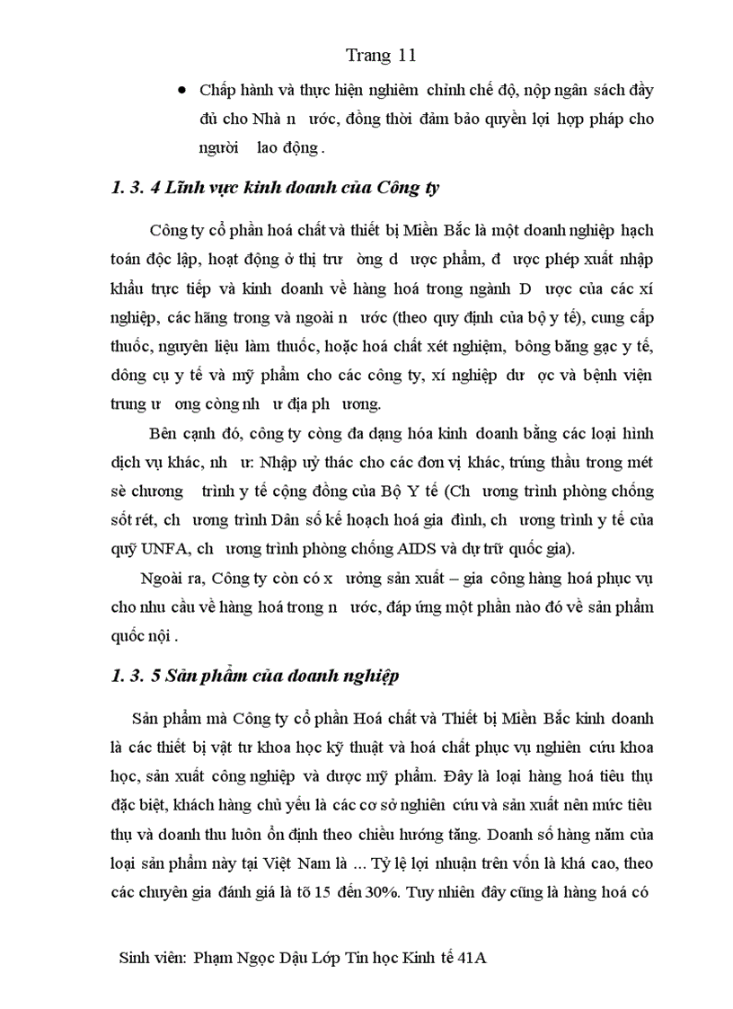 image for page Báo cáo thực tập tại công ty cổ phần hoá chất và thiết bị Miền Bắc