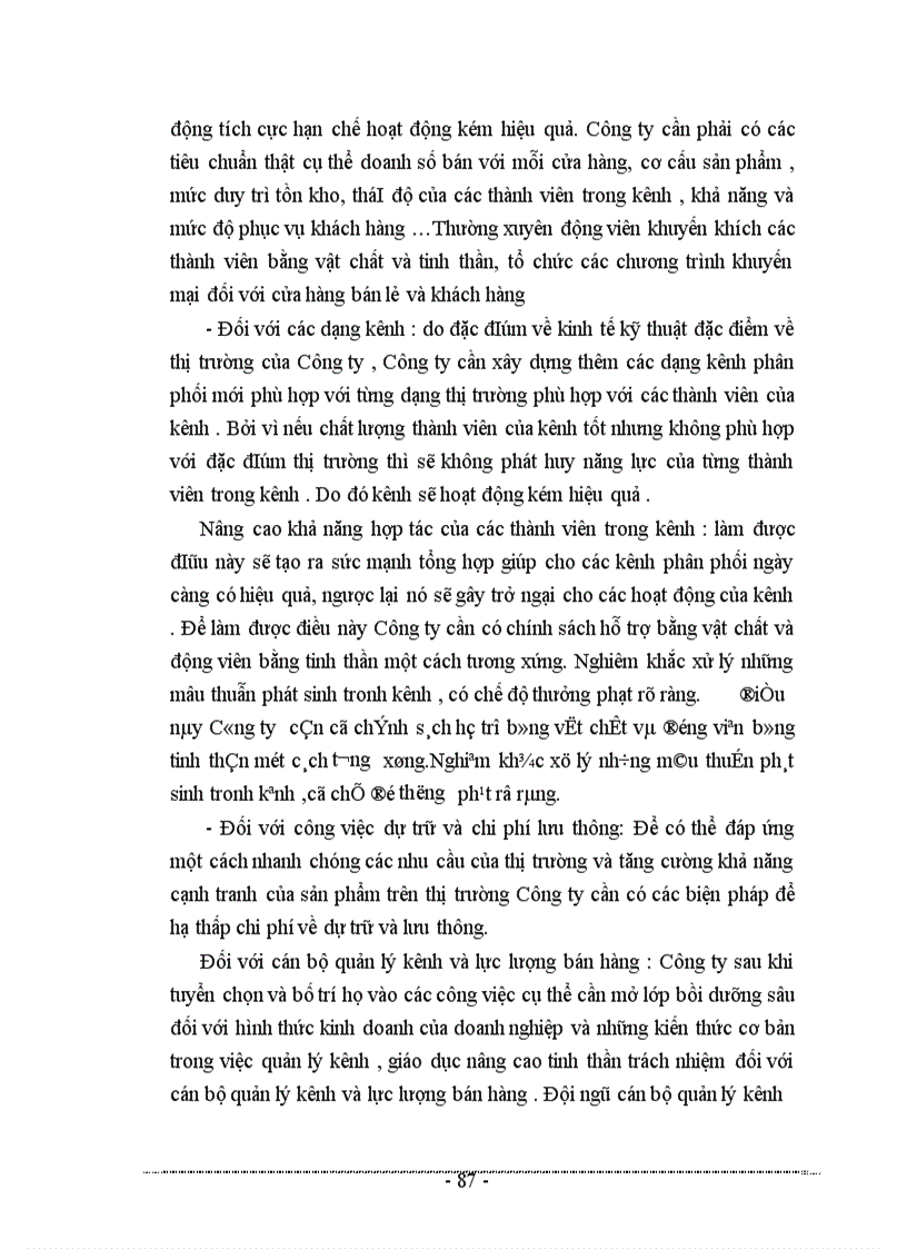 image for page Các giải pháp hoàn thiện công tác tổ chức và quản lý hệ thống kênh phân phối sản phẩm của Công ty dệt may Hà nội