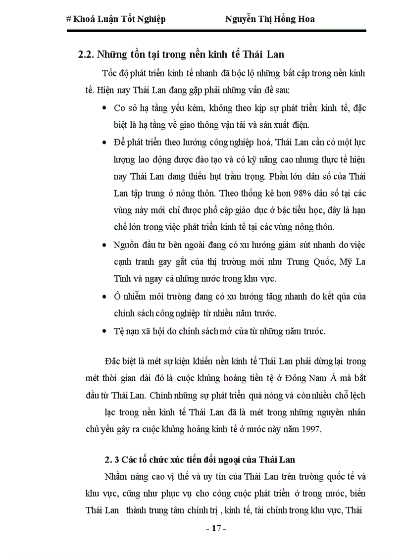 image for page Quan hệ kinh tế thương mại Việt Nam-Thái Lan, thực trạng và triển vọng